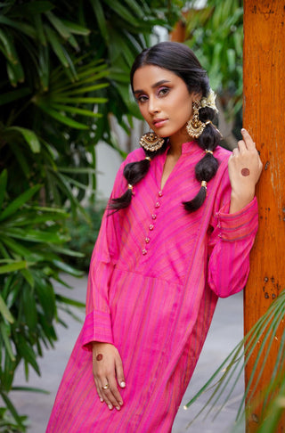 Sunehri (Radiant) - Fuchsia Long Shirt