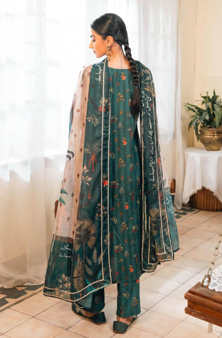 Shopmanto UK, manto UK, manto pakistani clothing brand, manto pakistan, urdu calligraphy clothes, manto UK women ladies kurta for spring summer, manto two piece teal gulzar coord set long kurta, staright pants and dupatta for women, lawn collection