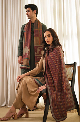 Talaash-e-Manzil (Finding Purpose) - Maroon Stole