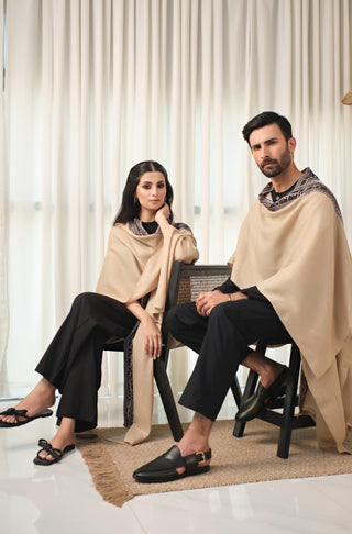 Sabaat (Steady through Storms) - Beige & Black Cape