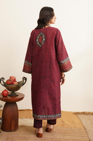 Bulbul (Nightingale) - Maroon Co-ord Set