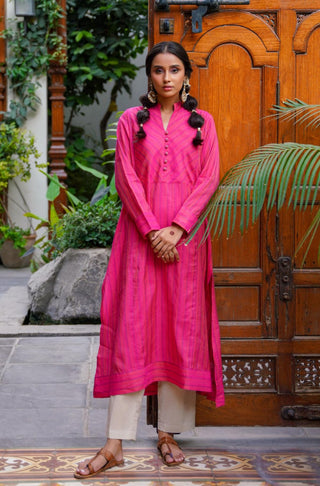 Sunehri (Radiant) - Fuchsia Long Shirt