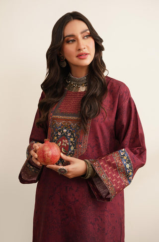 Bulbul (Nightingale) - Maroon Co-ord Set