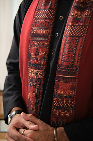 Manzil (Destination) - Maroon Shawl