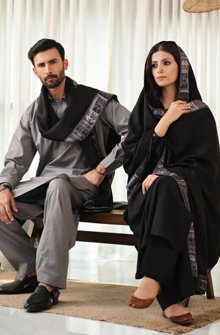 Manzil (Destination) - Black Shawl