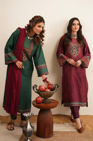 Bulbul (Nightingale) - Maroon Co-ord Set