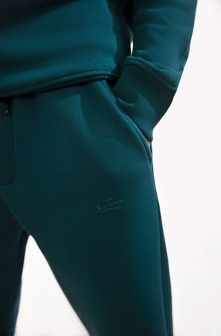 Shopmanto UK, manto pakistani clothing brand, urdu calligraphy clothes, manto UK ready to wear one piece deep teal jogger pants track pants sweat pants