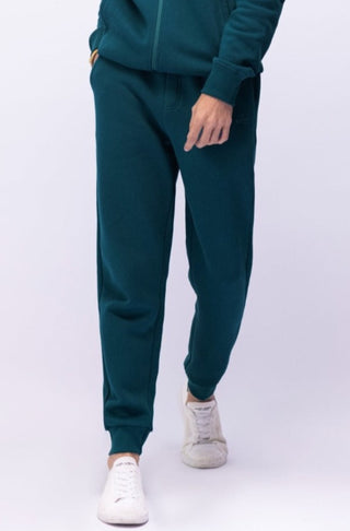 Shopmanto UK, manto pakistani clothing brand, urdu calligraphy clothes, manto UK ready to wear one piece deep teal jogger pants track pants sweat pants