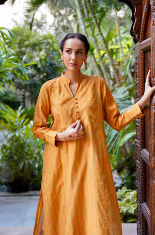 Sunehri (Radiant) - Mustard Long Shirt