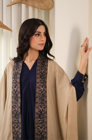 Dariya (Wandering River) - Beige & Blue Cape