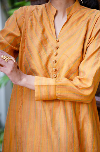 Sunehri (Radiant) - Mustard Long Shirt