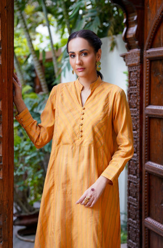 Sunehri (Radiant) - Mustard Long Shirt