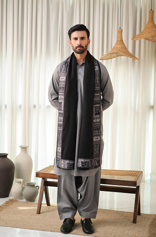 Manzil (Destination) - Black Shawl