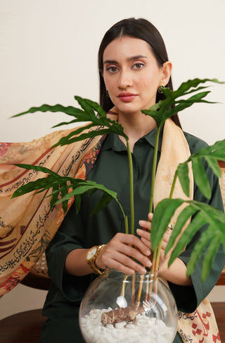 Arzoo (Yearnings Of The Soul) -  Shades Of Green Scarf