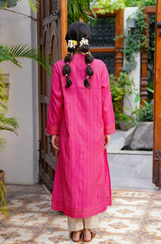 Sunehri (Radiant) - Fuchsia Long Shirt