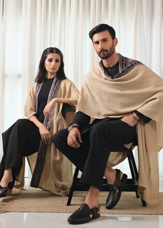 Sabaat (Steady through Storms) - Beige & Black Cape