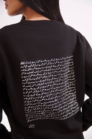 Talaash (Search) - Raven Black Sweatshirt - Manto UK