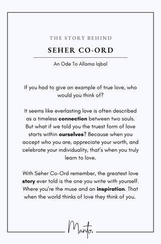 Design Philosophy of Seher Co-Ord Set